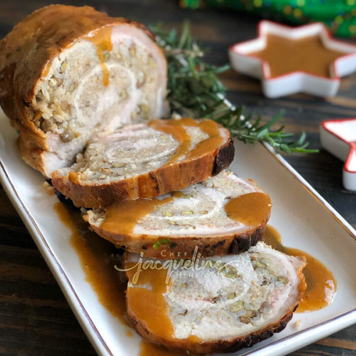 LOMO DE CERDO RELLENO DE MORO Y TOCINETA