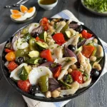 ENSALADA DE BACALAO CON VEGETALES ASADOS