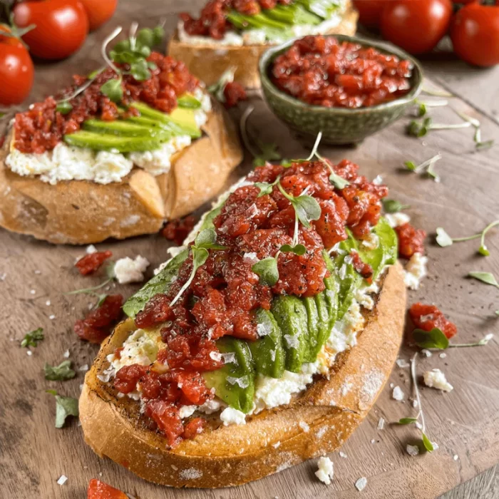 TOSTADA CAPRESSA CON AGUACATE